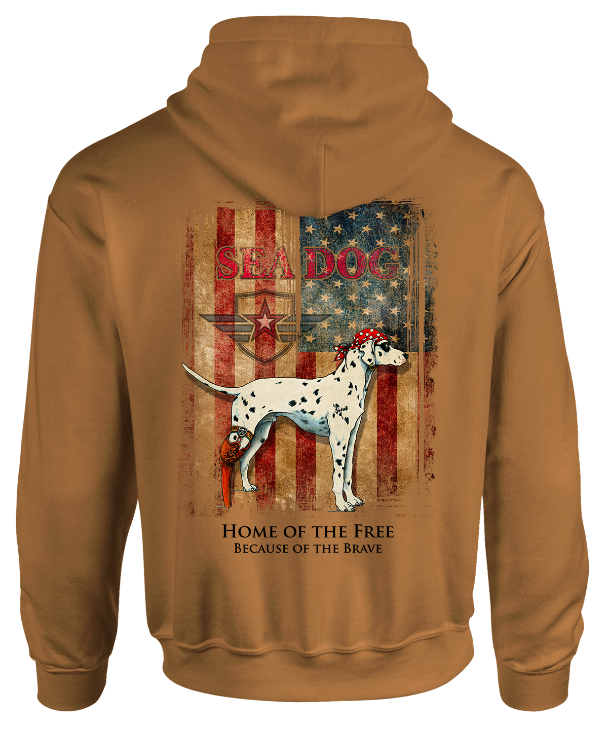 I305-15LS-71-B Grunge Flag Hooded Sweater - Imagen 1