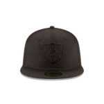 Las Vegas Raiders Black on Black 59FIFTY Fitted Hat - Imagen 2