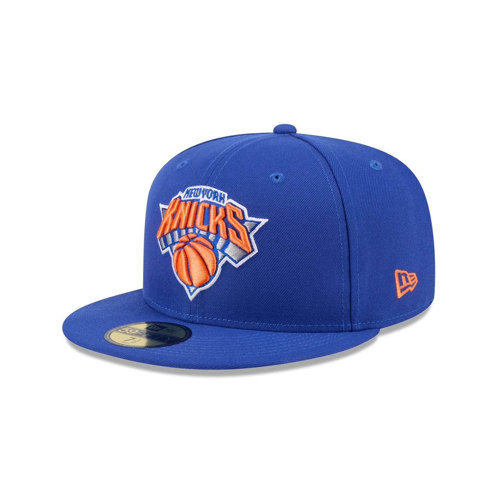 70343402_59FIFTY_OFFICALTEAMCOLOR_NEYKNI_OTC_3QL.jpg New York Knicks Team Color 59FIFTY Fitted Hat - Imagen 1