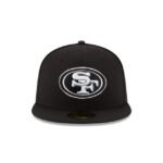 San Francisco 49ers Black & White 59FIFTY Fitted Hat - Imagen 2