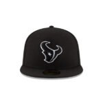 Houston Texans Black & White 59FIFTY Fitted Hat - Imagen 2