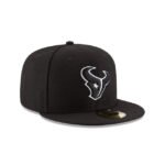 Houston Texans Black & White 59FIFTY Fitted Hat - Imagen 3