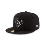 Houston Texans Black & White 59FIFTY Fitted Hat