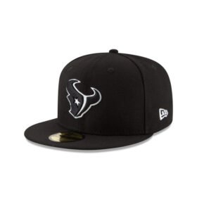 Houston Texans Black & White 59FIFTY Fitted Hat