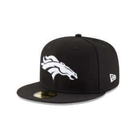 Denver Broncos Black & White 59FIFTY Fitted Hat