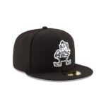 Cleveland Browns Black & White 59FIFTY Fitted Hat - Imagen 3