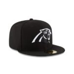 Carolina Panthers Black & White 59FIFTY Fitted Hat - Imagen 3