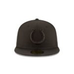 Indianapolis Colts Black On Black 59FIFTY Fitted Hat - Imagen 2