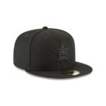 Houston Astros Blackout Basic 59FIFTY Fitted Hat - Imagen 3