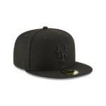 New York Mets Blackout Basic 59FIFTY Fitted Hat - Imagen 3