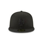 New York Mets Blackout Basic 59FIFTY Fitted Hat - Imagen 2