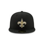 New Orleans Saints Black 59FIFTY Fitted Hat - Imagen 2