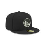 Golden State Warriors Black & White 59FIFTY Fitted Hat - Imagen 3
