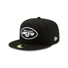 New York Jets Black and White 59FIFTY Fitted Hat